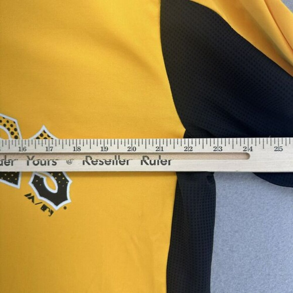 Majestic Cool Base Pittsburgh Pirates Yellow Baseball Jersey Bella Verdi Farms L - Picture 6 of 8